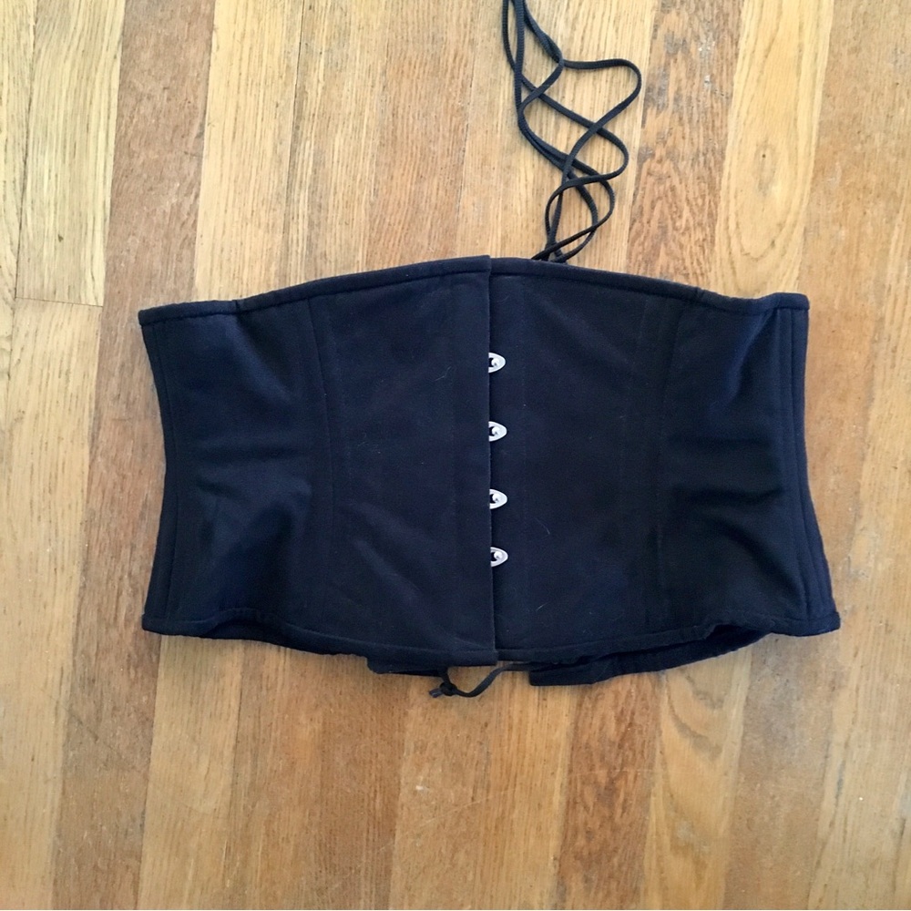 Orchard Corset Black Cotton Underbust Corset: CS-411, size 32